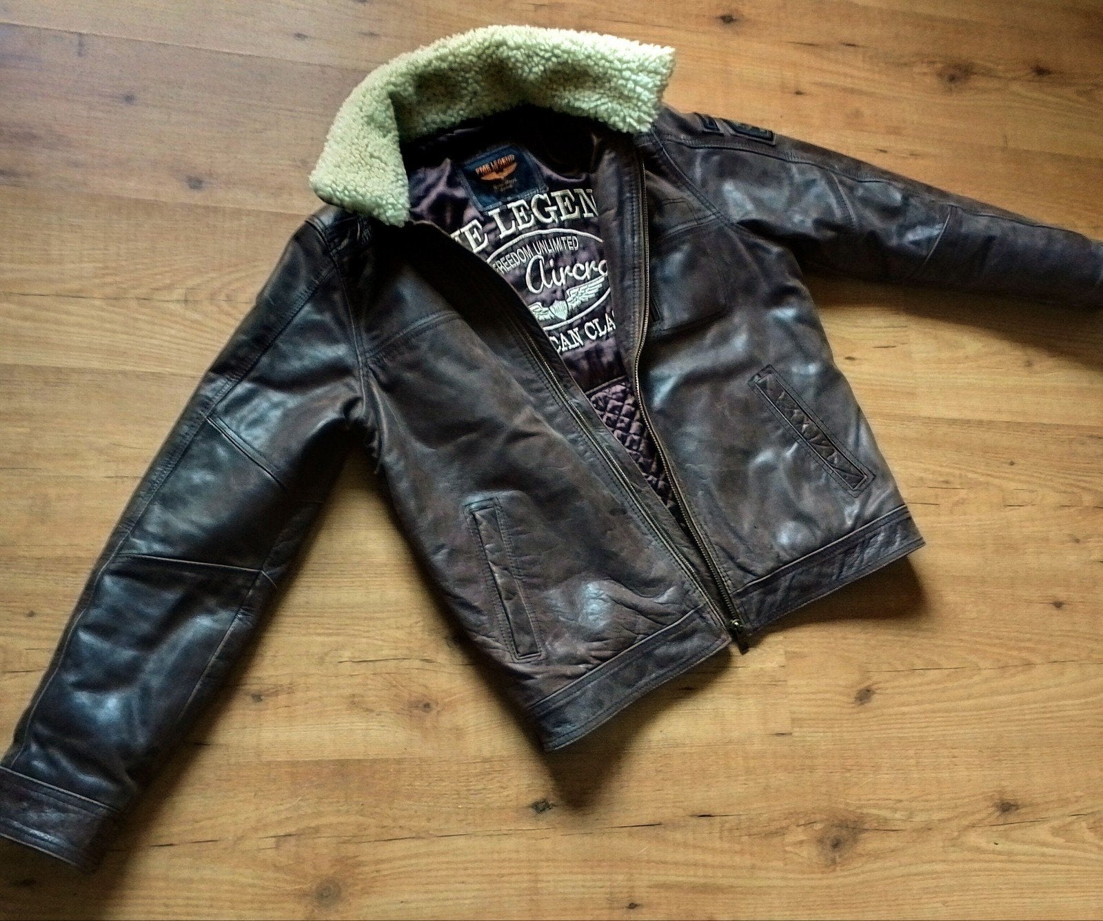Klassiek PME LEGEND PILOTEN JACK!, Kleding | Heren, Maat 52/54 (L), Bruin, Pall Mall PME Legend, Ophalen of Verzenden