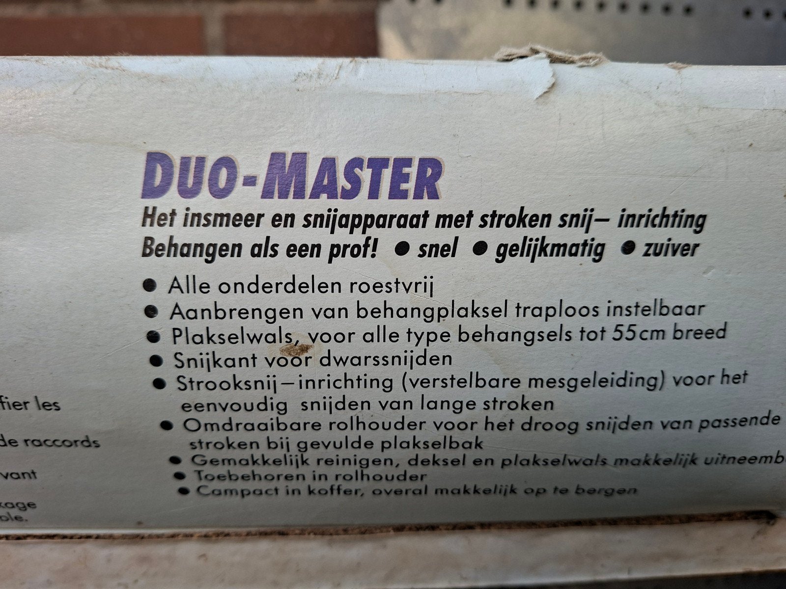 Duo-Master Behanglijmer en Snijapparaat, Ophalen, Nieuw, Overige typen