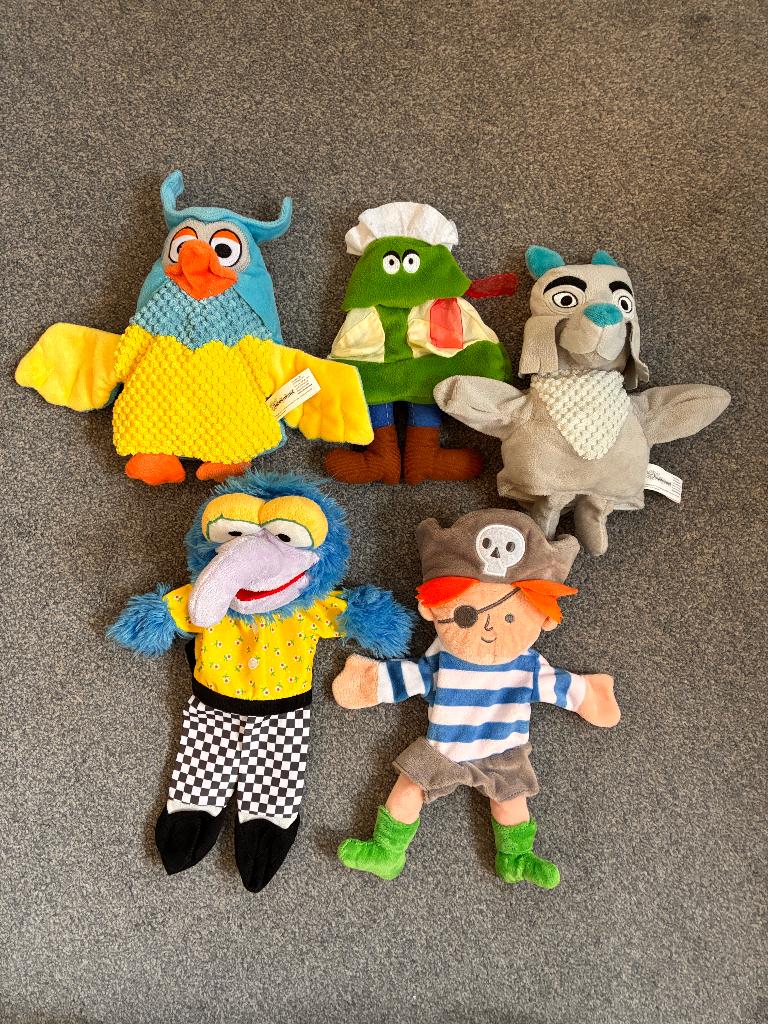 Pakket handpoppen. Fabeltjeskrant Hema Muppets Gonzo. PRIMA, Ophalen of Verzenden, Zo goed als nieuw, Overige typen