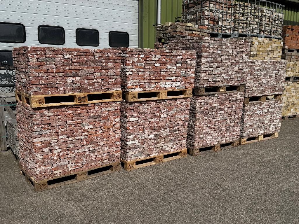 Kleine antieke rode metselsteen ijsselsteen rijntjes 18x4cm., Overige materialen, Gebruikt, Overige typen, Info@walstra.nl
