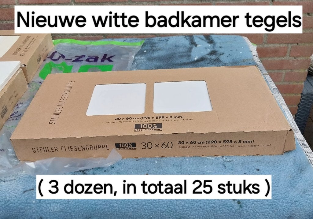 Badkamer tegels, Doe-het-zelf en Verbouw, Tegels, Ophalen, 60 cm of meer, Nieuw, Minder dan 5 m²