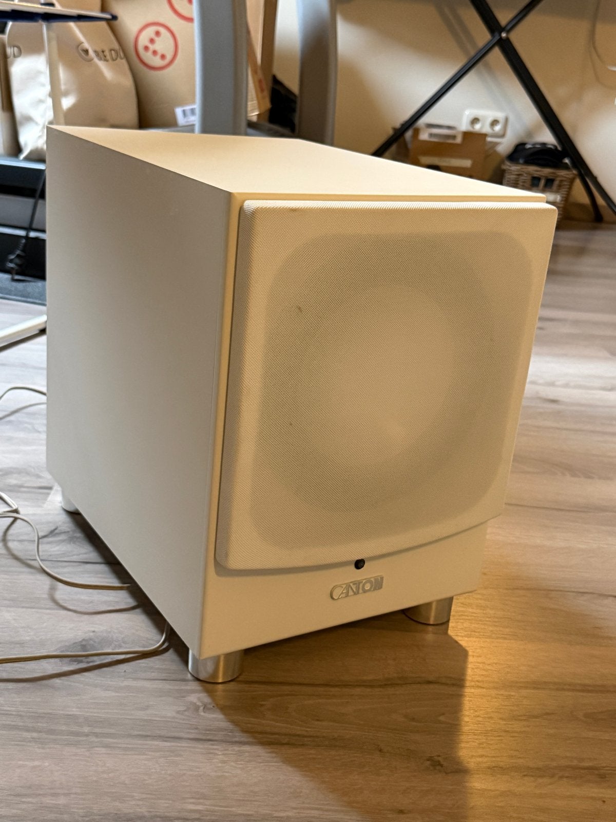 Canton Digital Amplifier Subwoofer - Wit, Gebruikt, Subwoofer, Basreflex, Ophalen