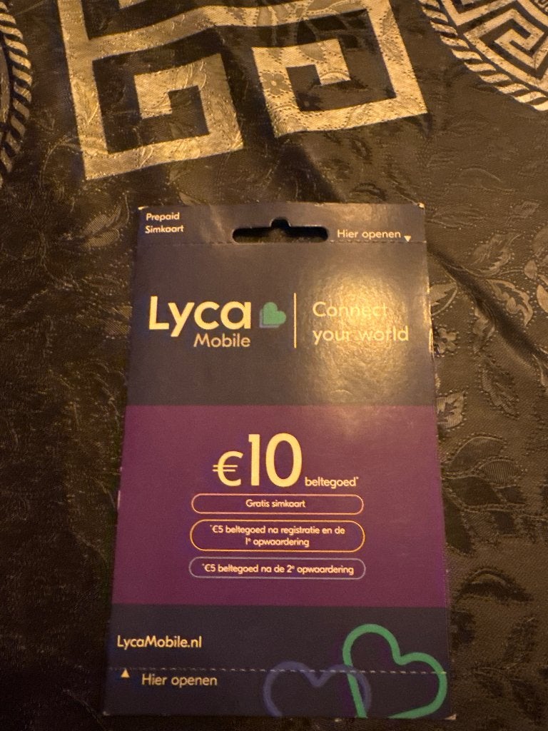 Lyca mobile prepaid kaart, Ophalen of Verzenden, Nieuw, Overige providers