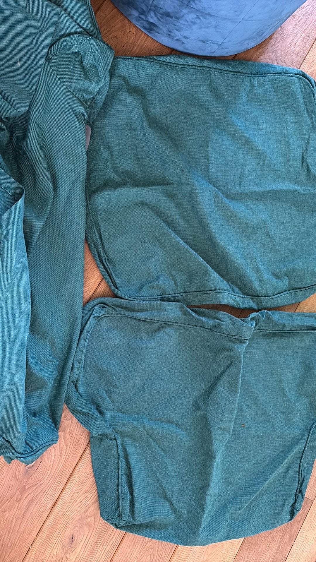 Ektorp fauteuils hoes donker turquoise, Gebruikt, 75 tot 100 cm, Ophalen of Verzenden, Stof