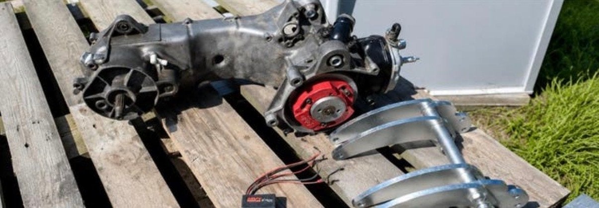 Aerox Motorblok met Spitro Achterbrug, Ophalen of Verzenden, Gebruikt, Blok