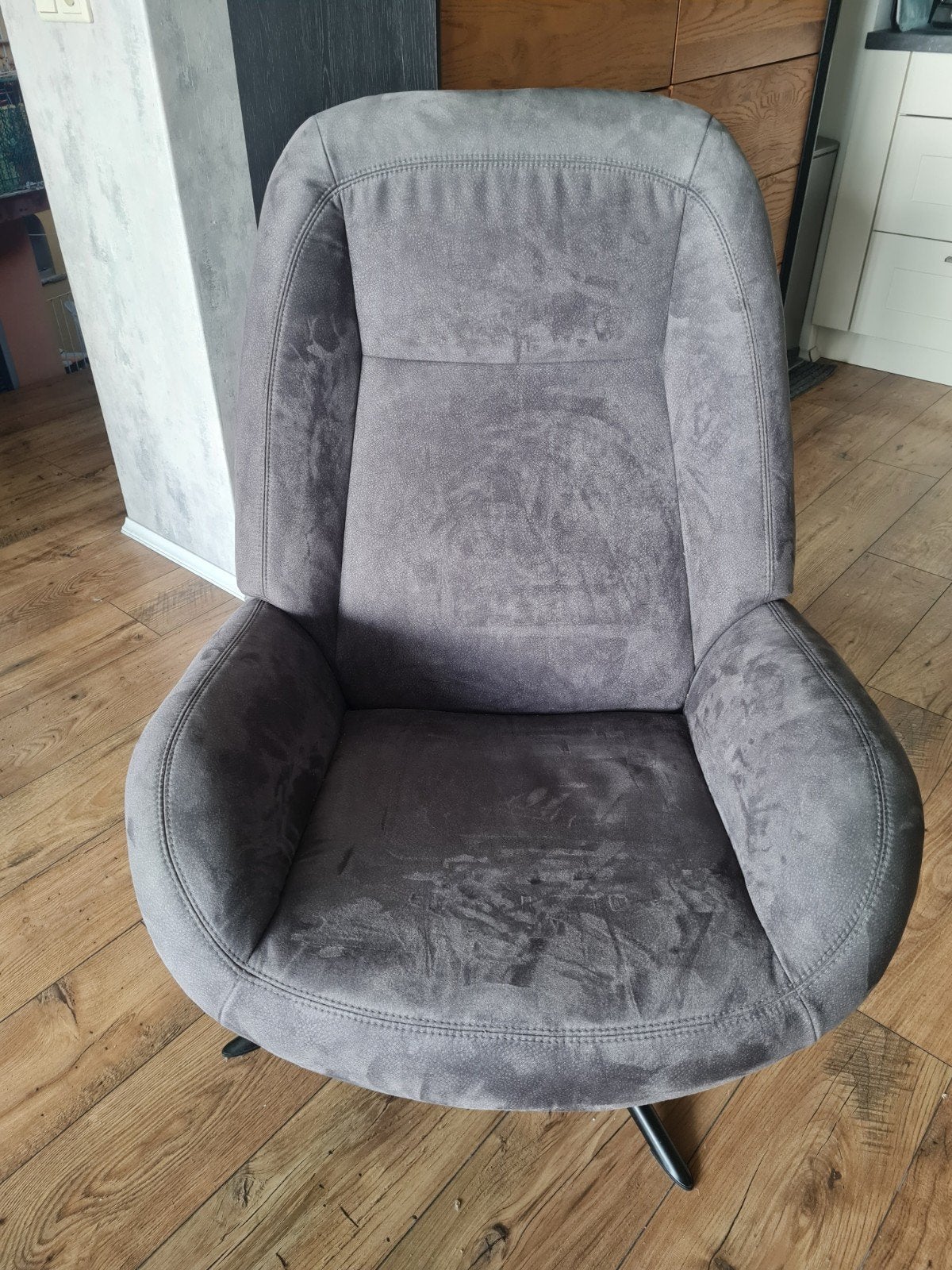 draaifauteuil met poef, Ophalen, 75 tot 100 cm, Zo goed als nieuw, 75 tot 100 cm