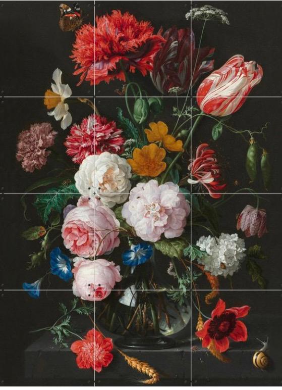 IXXI Rijksumuseum 'Stilleven met Bloemen' 80 x 120, Meerkleurig, Klassiek, Ophalen of Verzenden, Zo goed als nieuw