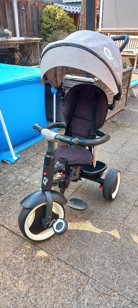 QPlay Rito 4-in-1 Driewieler, Fietsen en Brommers, Fietsen | Driewielers, Ophalen, Gebruikt, Duwstang