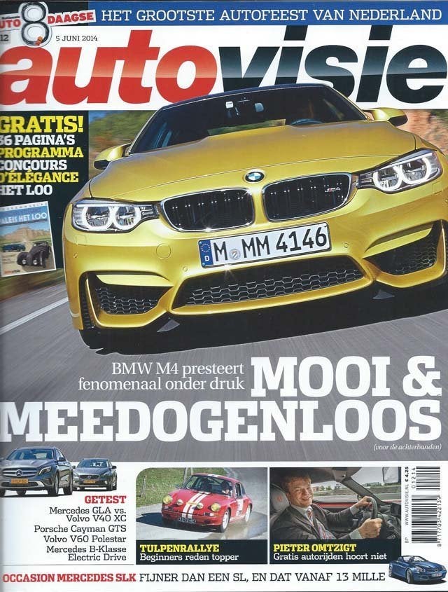 Autovisie 12 2014 : BMW M4 - Volvo V40 T4 Cross Country, Ophalen of Verzenden, Gelezen, Algemeen