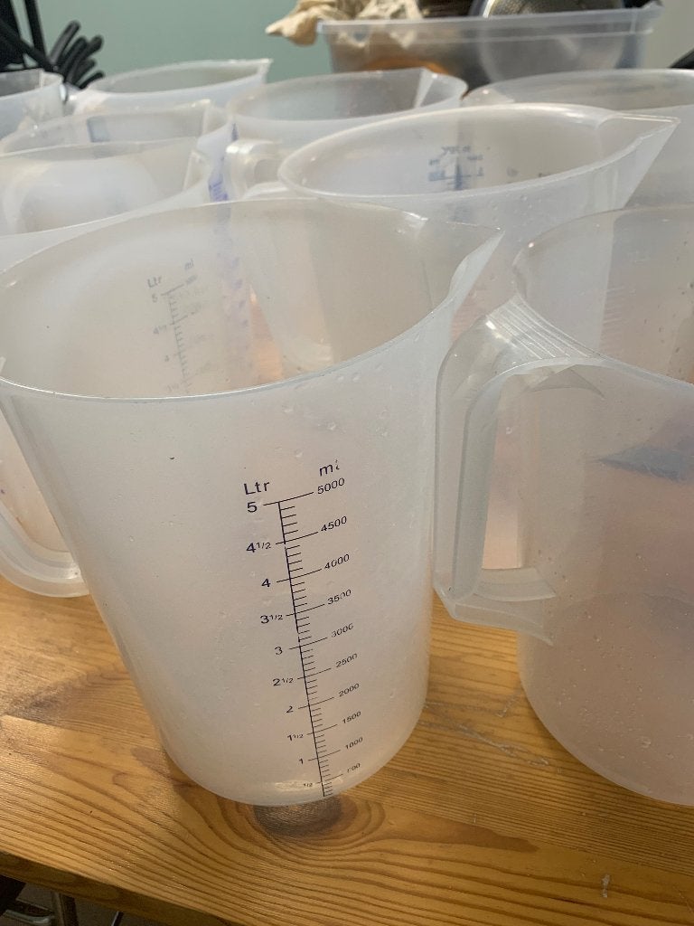 Maatbekers 5 Liter, Overige typen, Ophalen, Zo goed als nieuw, Kunststof