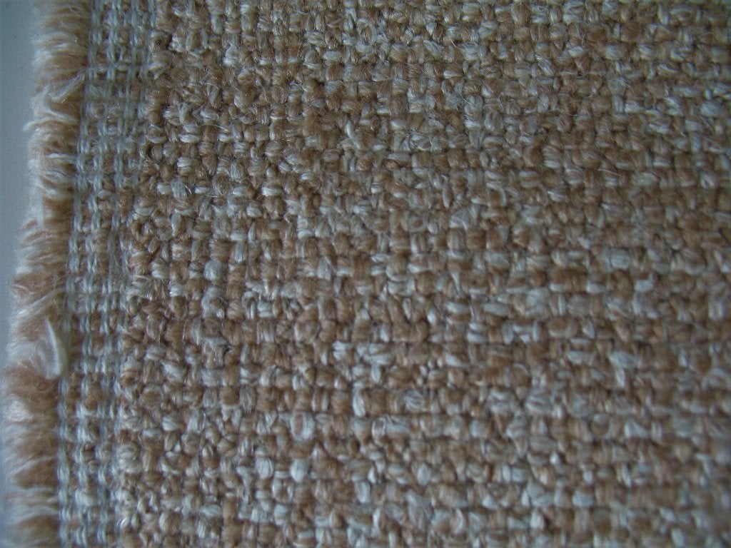 De Ploeg Everest 99 lichtbruin+beige max 8,7 mtr meubelstof, Wol, 120 cm of meer, Beige, Ophalen of Verzenden