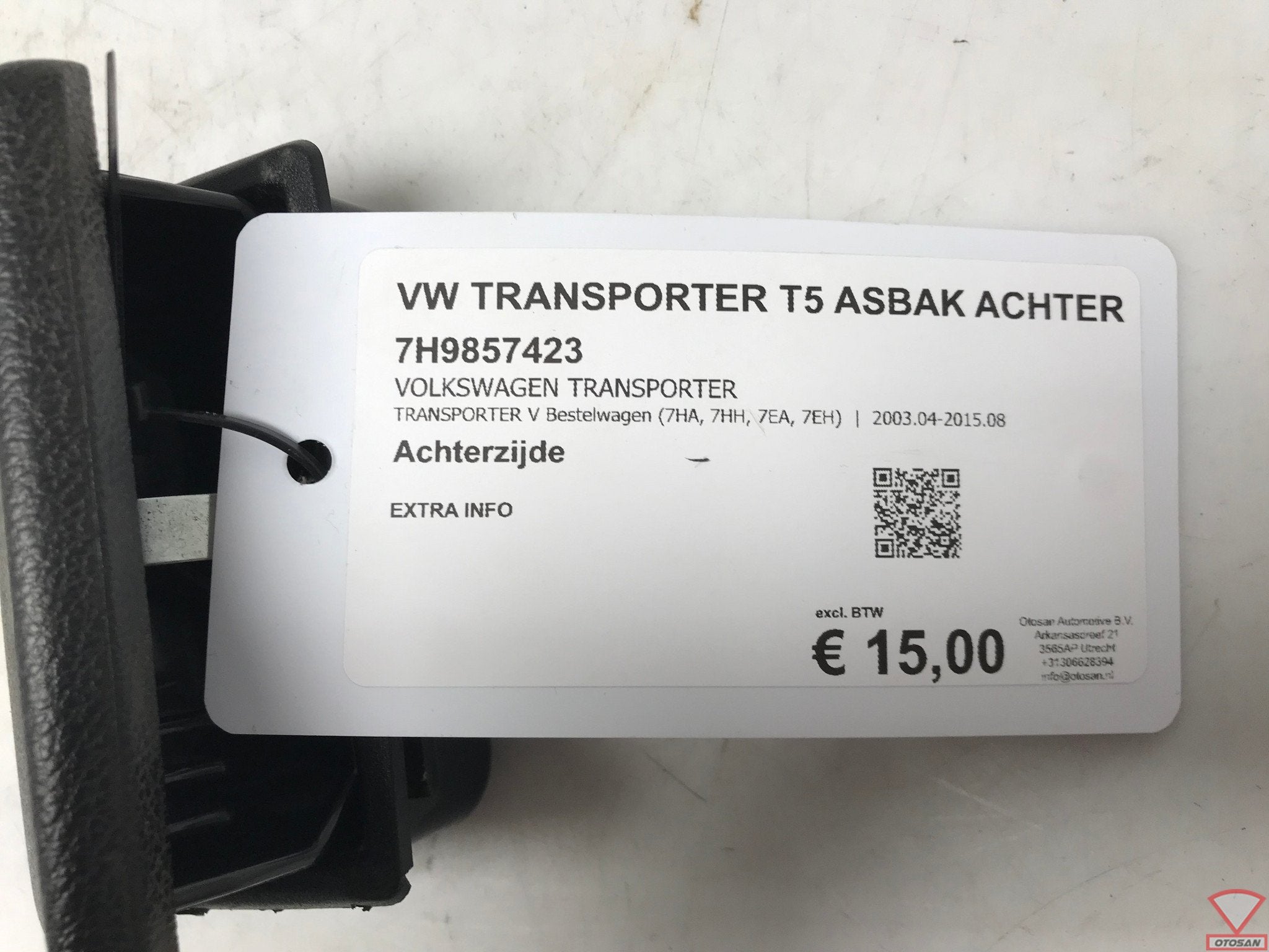 VW Transporter T5 Asbak Achter 7H9857423, Gebruikt, Volkswagen, Volkswagen AG, Berliner Ring 2
38440  Wolfsburg, DE