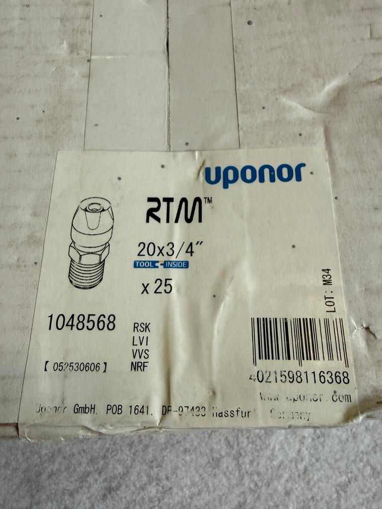 🔥🔥💣💣Uponor RTM 20x3/4 – NIEUW – 25 stuks | PRO kwaliteit, Ophalen, Overige materialen, Overige typen, Nieuw