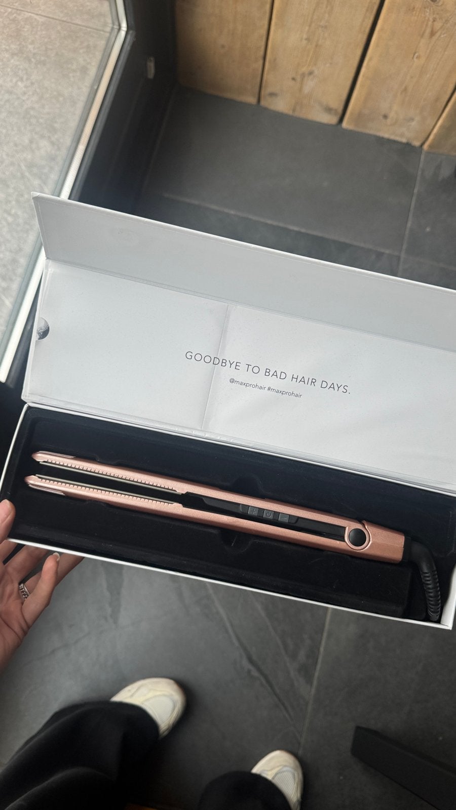 MAX Pro Evolution Stijltang Roségoud, Ophalen of Verzenden, Gebruikt, Haarverzorging