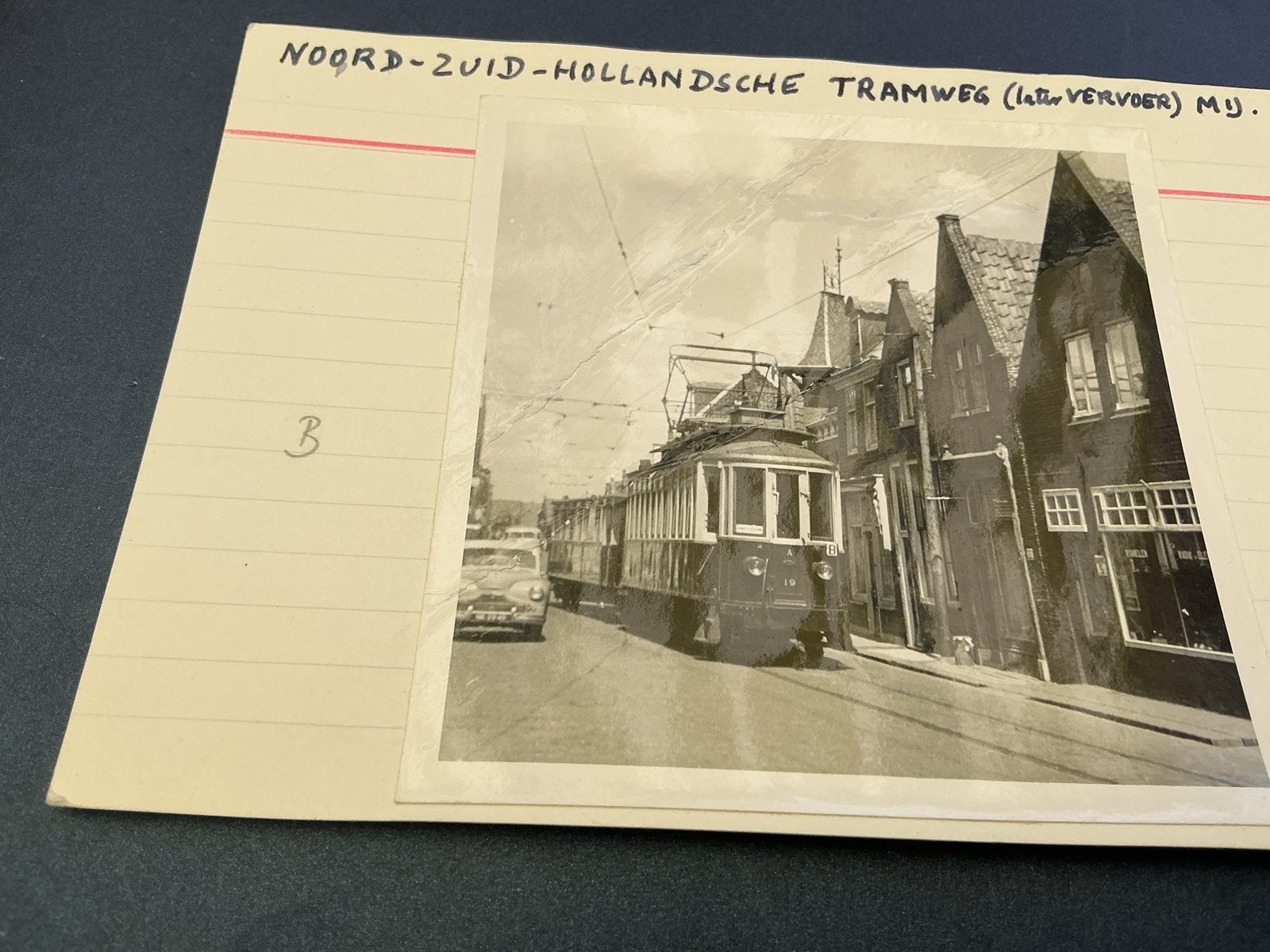 Historische foto tram Noord-Zuid-Hollandse Tramweg, Verzenden, Gebruikt, Tram, Kaart of Prent