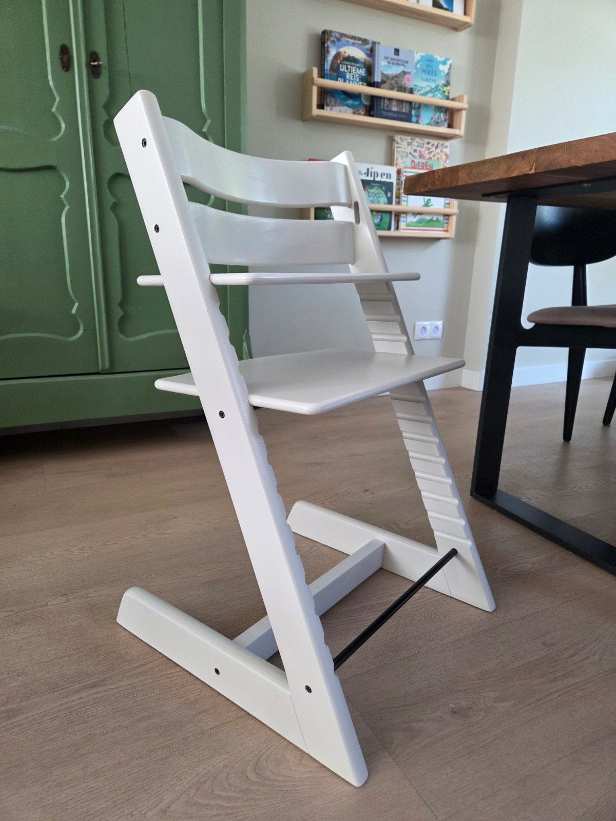 Stokke Tripp Trapp stoel wit, Ophalen, Zo goed als nieuw, Meegroeistoel, Aanschuifbaar