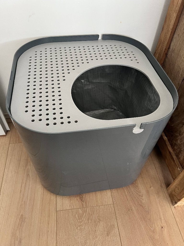 Modkat Top-Entry kattenbak grijs, Dieren en Toebehoren, Ophalen