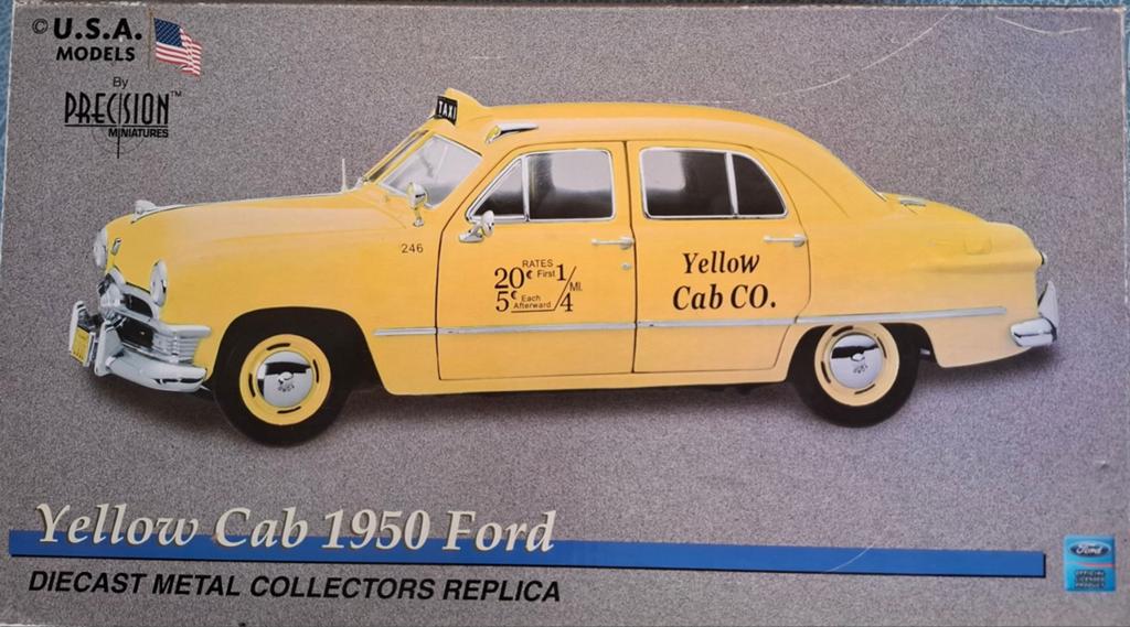 Yellow Cab 1950 Ford Schaal 1:18 Precision Models, Ophalen of Verzenden, Zo goed als nieuw, Auto, Overige merken