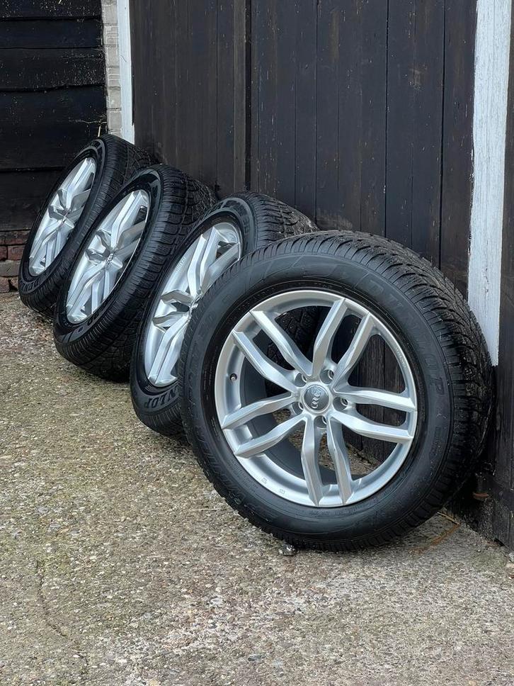 Audi Q5 Q7 winter wielen 5x112 dunlop set 7mm 18 inch velgen, Auto-onderdelen, Banden en Velgen, Banden en Velgen, Winterbanden