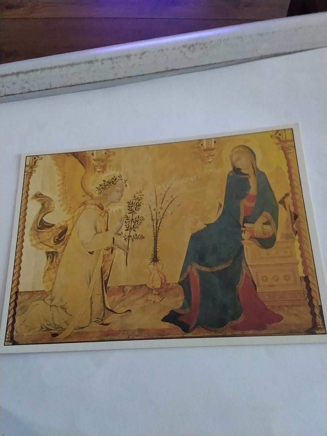 De Maria Boodschap - Simone Martini (Reproductie), Antiek en Kunst, Ophalen of Verzenden