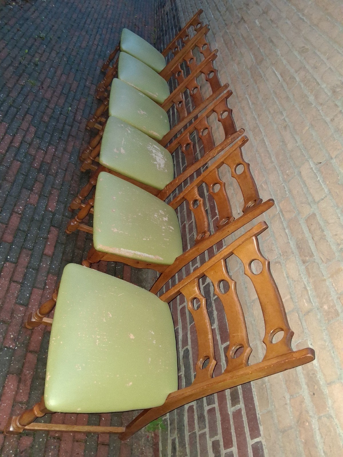 stoel, Huis en Inrichting, Stoelen, Ophalen, Gebruikt, Vijf, Zes of meer stoelen, Leer