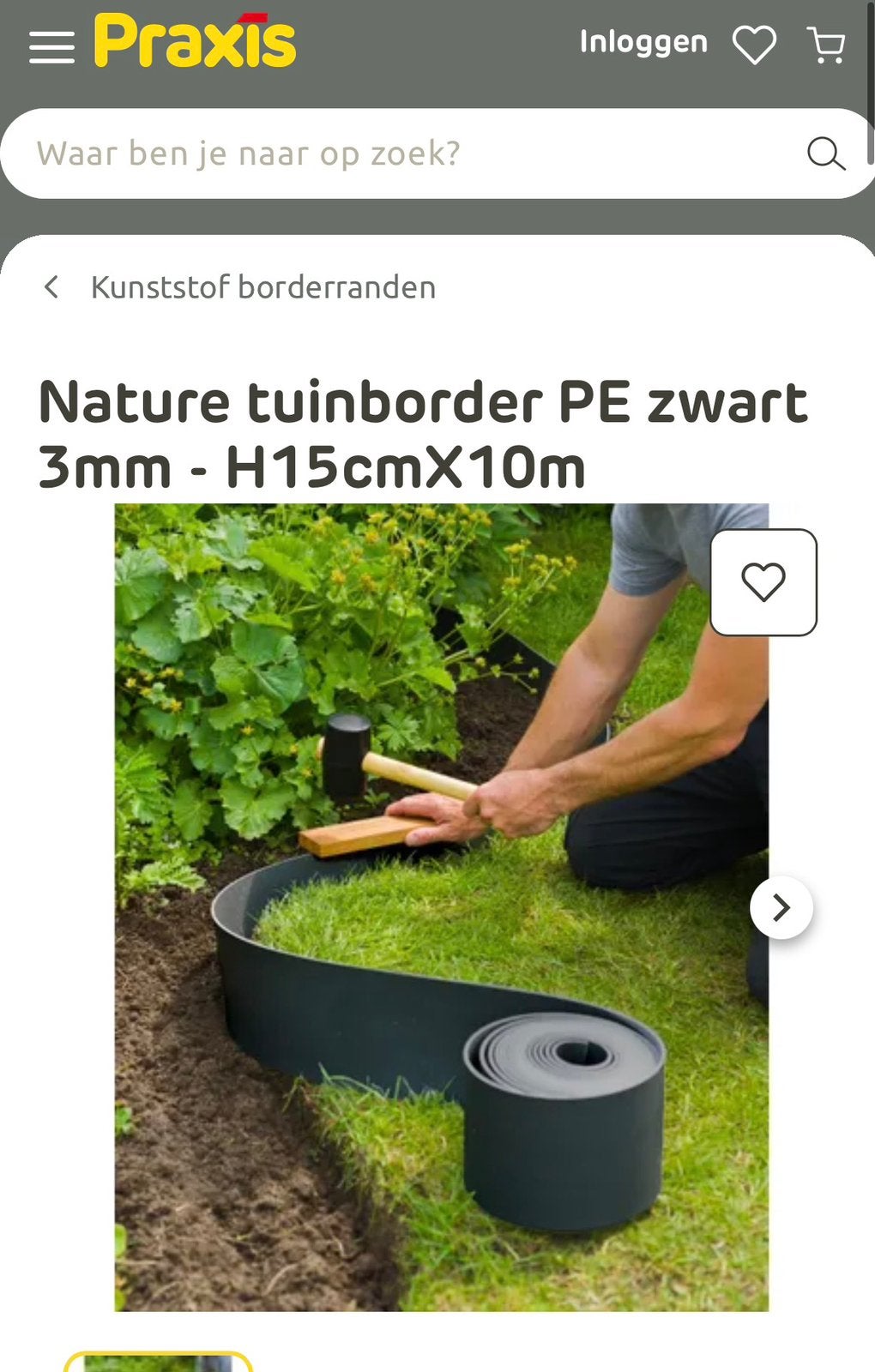 PVC borderrand met grondpennen, Ophalen of Verzenden, Zo goed als nieuw, Elektrisch