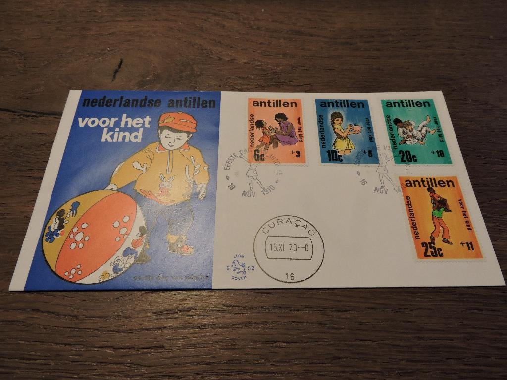fdc nederlandse antillen E 62.1, Postzegels en Munten, Verzenden, Gestempeld