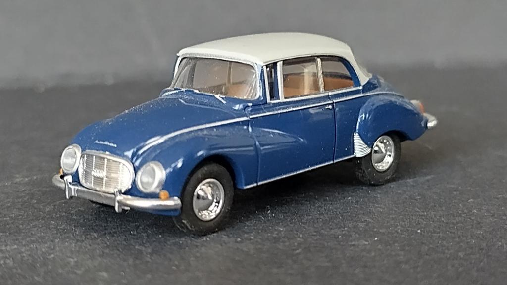 Dkw Auto Union 1000 s Blauw wit 1:87 Brekina Pol, Auto, Brekina gmbh, Info@brekina.de, Nieuw