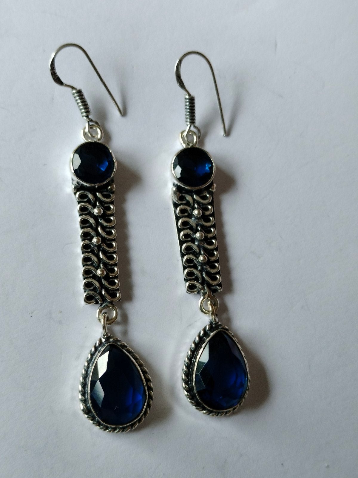 zilveren oorbellen met tanzaniet, Hangers, Blauw, Nieuw, Ophalen of Verzenden