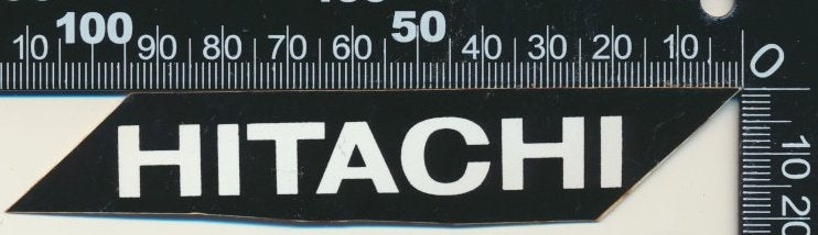Sticker: Hitachi (2), Ophalen of Verzenden, Zo goed als nieuw, Bedrijf of Vereniging