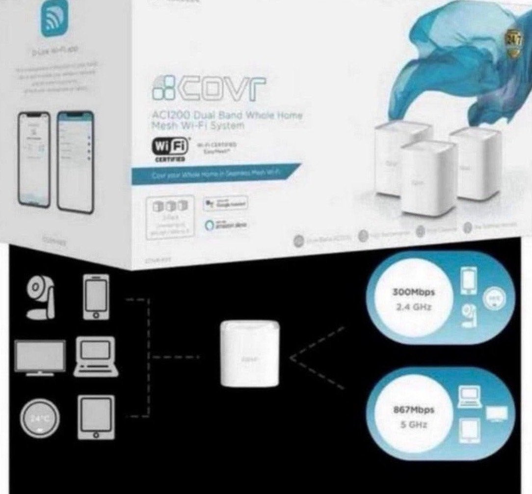 D-Link COVR-1103/E Multiroom Wifi Systeem - Snelle Wifi, Ophalen, Nieuw, Router