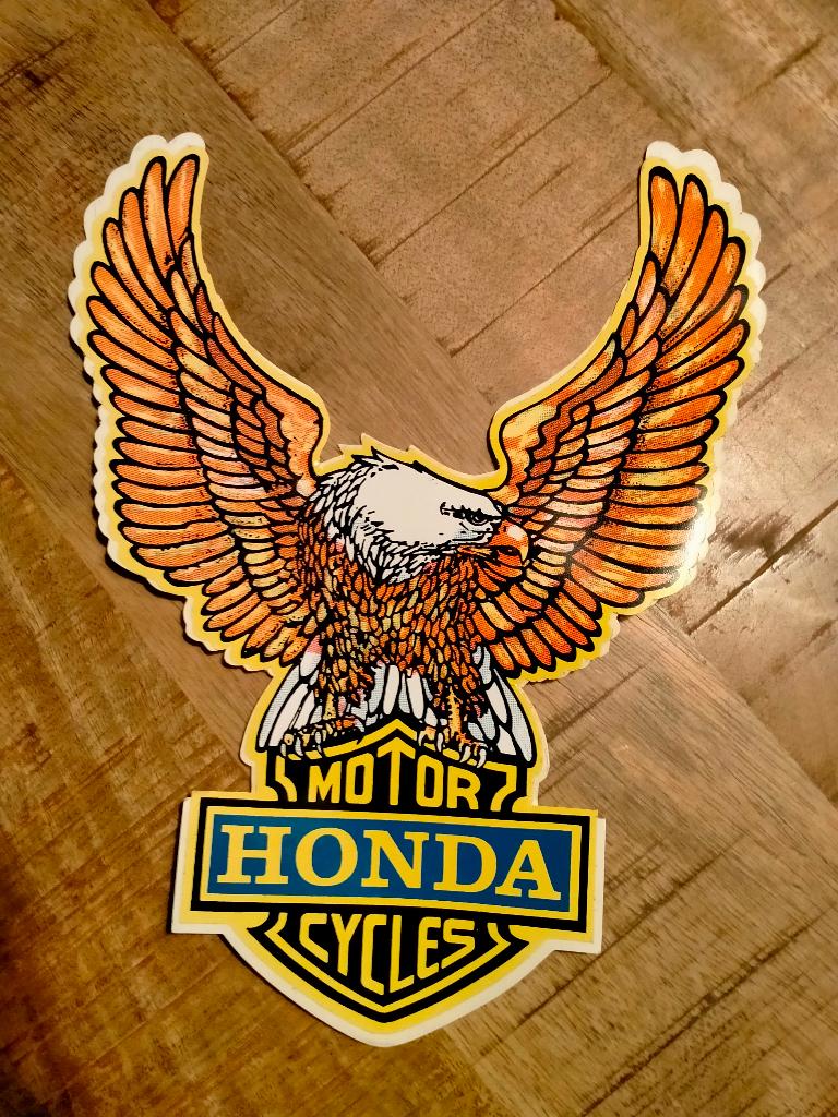 Honda Motor cycles biker vintage GROTE logo sticker adelaar, Verzenden, Zo goed als nieuw, Overige typen