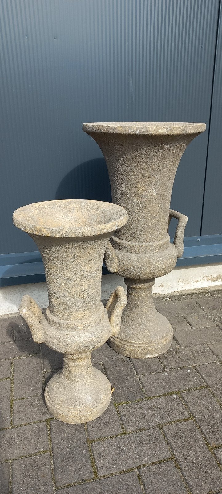 kunstof vazen met betonlook, Tuin en Terras, Ophalen, Gebruikt