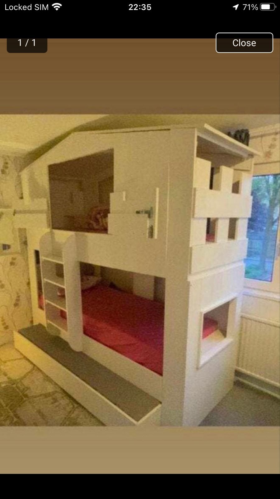 Leuke 3x personnen bed, Ophalen of Verzenden, Zo goed als nieuw
