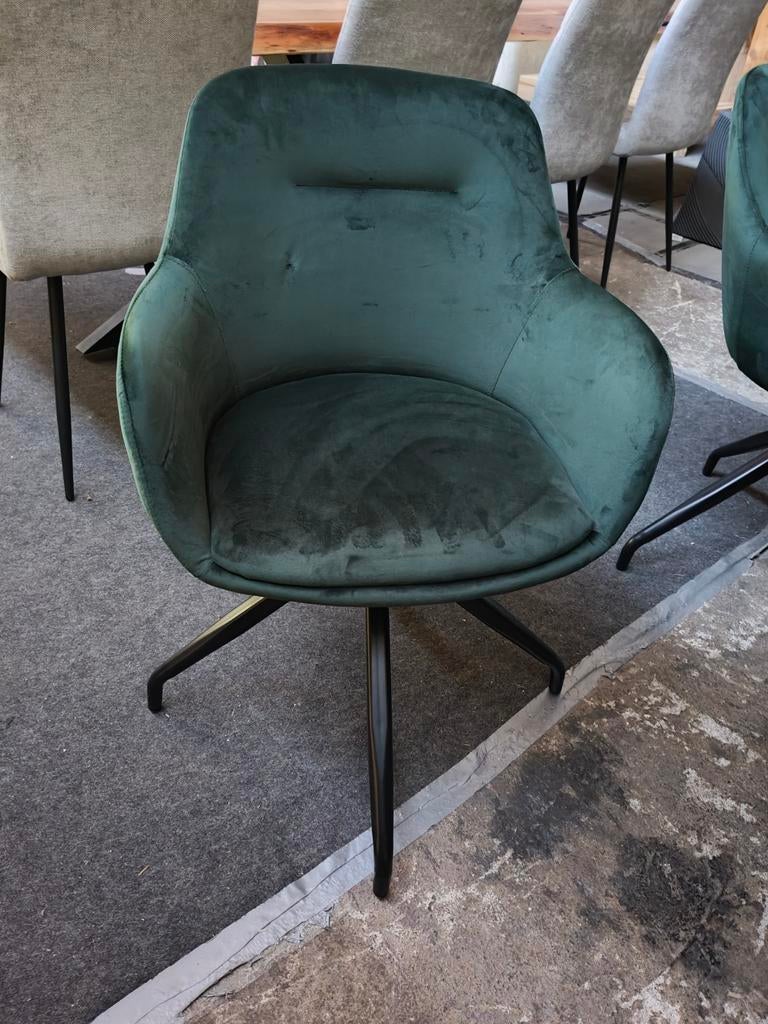 Ayla draaibare stoel - Groen, Ophalen, Overige kleuren, Modern, Draaibaar, Nieuw