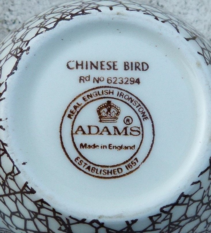 Real English Ironstone Roomstel Adams  1970 Chinese Bird, Overige merken, Overige typen, Nieuw, Ophalen of Verzenden