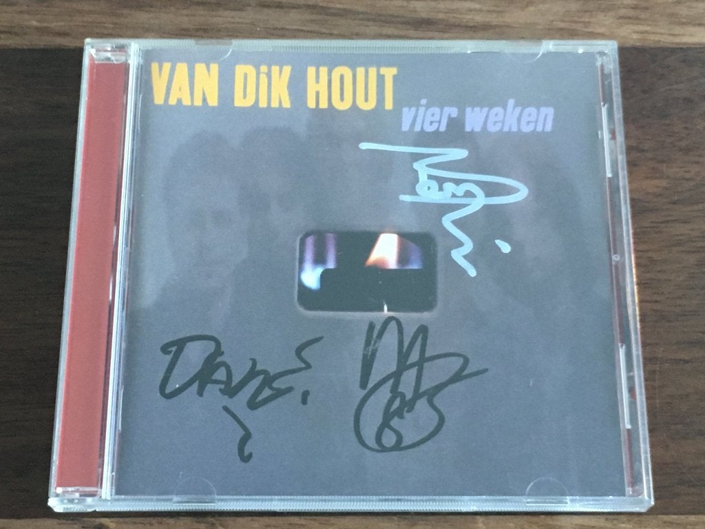 Cd Van Dik Hout Vier Weken GESIGNEERD 1e Editie + 1BT ZGAN, Ophalen of Verzenden, Zo goed als nieuw, Album, Gesigneerd