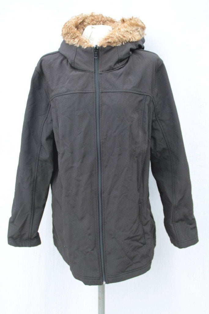 Zwarte heren winterjas.Nep-bont capuchon.Mt 48.Merk Canda, Maat 48/50 (M), ., Zwart, Ophalen of Verzenden