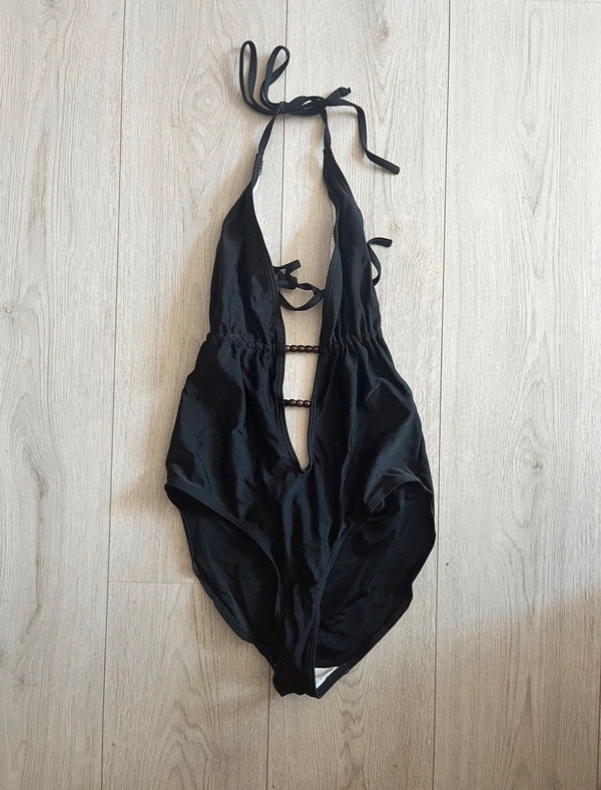 Pieces badpak maat L, Kleding | Dames, Badmode en Zwemkleding, Verzenden, Gedragen, Zwart, Badpak