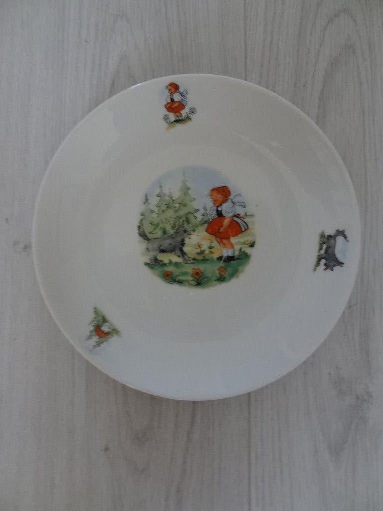 Bord met Roodkapje en de Wolf, Ophalen of Verzenden, Zo goed als nieuw, Overige typen