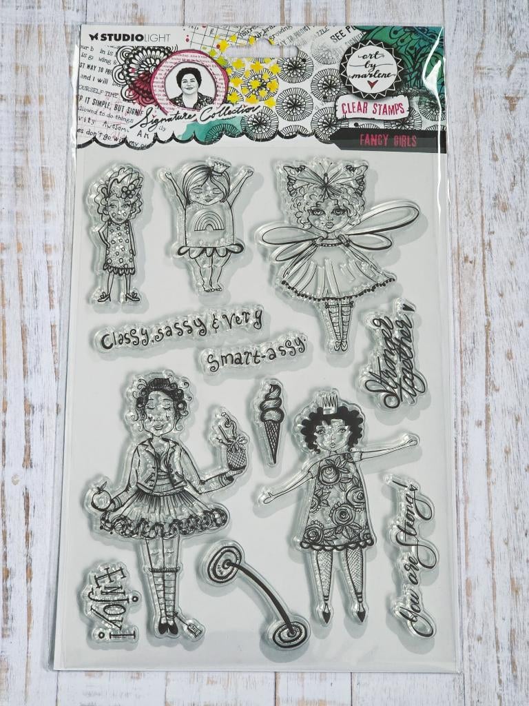 Art by Marlene - Fancy Girls stamp, Ophalen of Verzenden, Nieuw, Clearstamp
