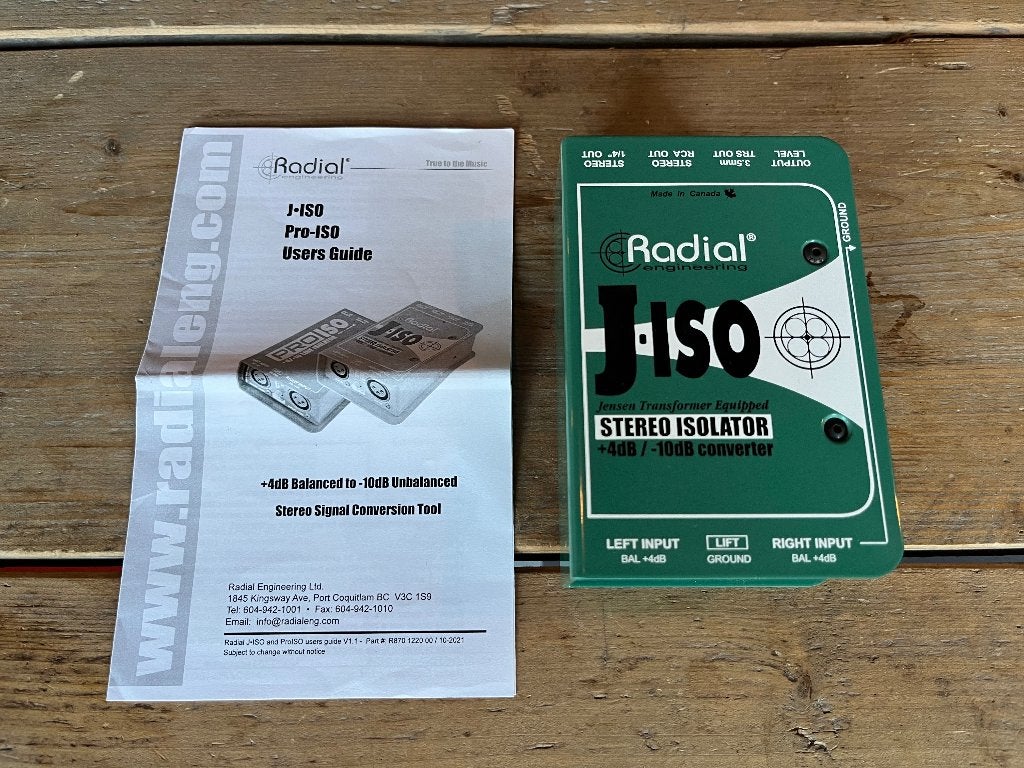 Radial Engineering J-ISO XLR to 3.5mm / 6.3mm / RCA, Ophalen, Zo goed als nieuw