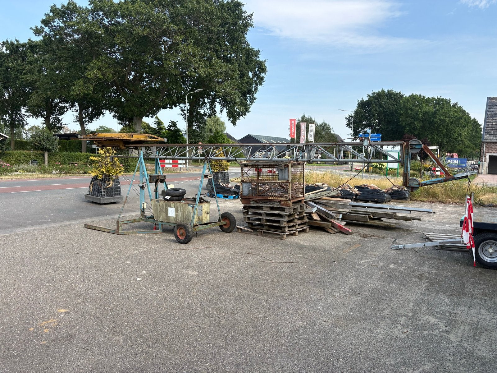 Hek Middelbeers Bouwlift - Max. 400 kg, 8m hoog, Doe-het-zelf en Verbouw, Bouwliften, Ophalen, Gebruikt, Bouwlift
