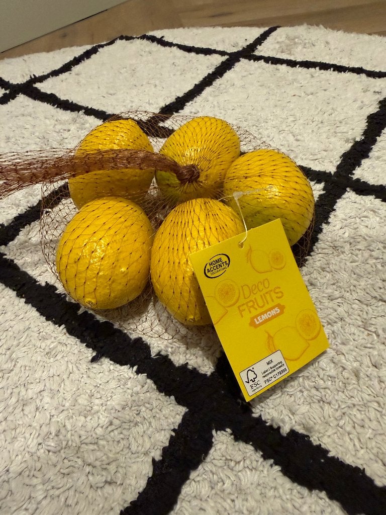 Nieuw 5x kunstof citroen huis decoratie fruit Deco Lemon set, Ophalen of Verzenden, Nieuw, Rond, Overige typen