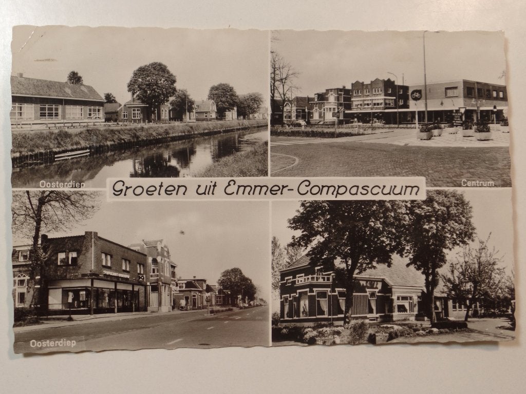 groeten uit Emmer Compascuum, Verzenden, 1940 tot 1960, Gelopen, Friesland