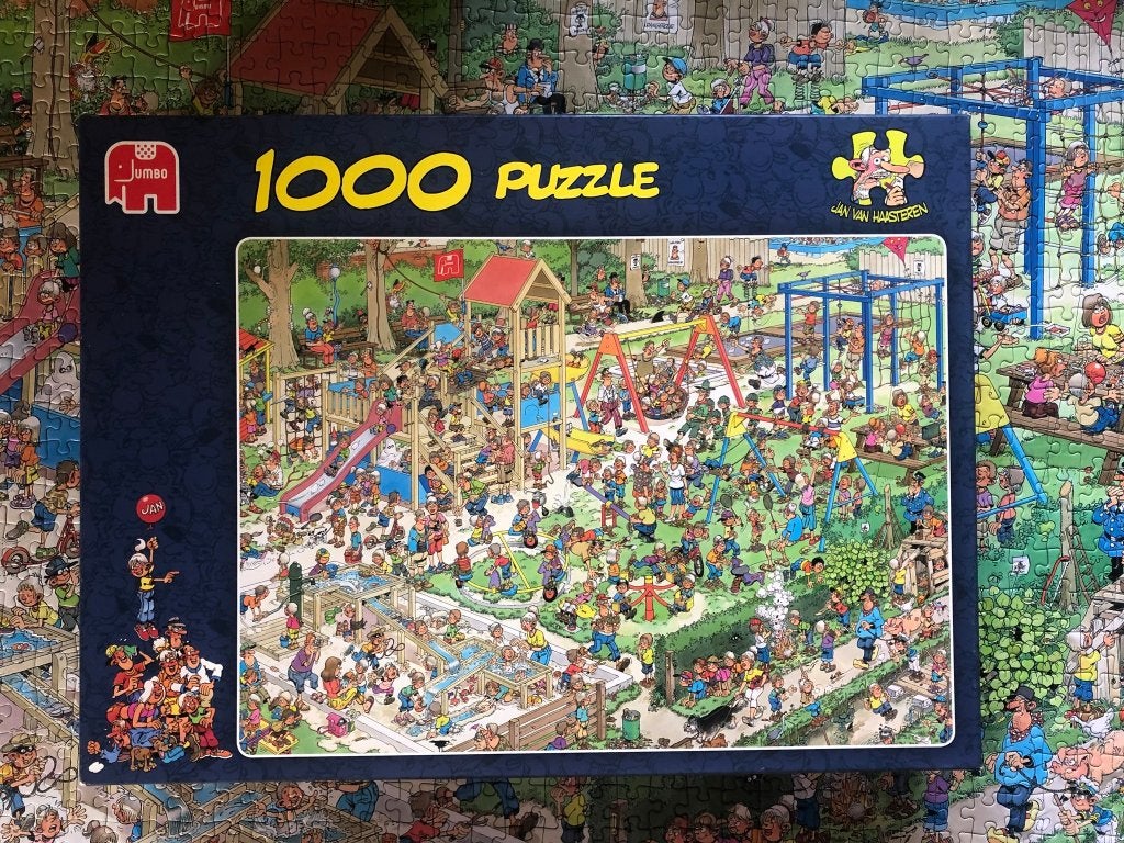 Jan van Haasterenpuzzel - De speeltuin, Verzenden, 500 t/m 1500 stukjes, Zo goed als nieuw