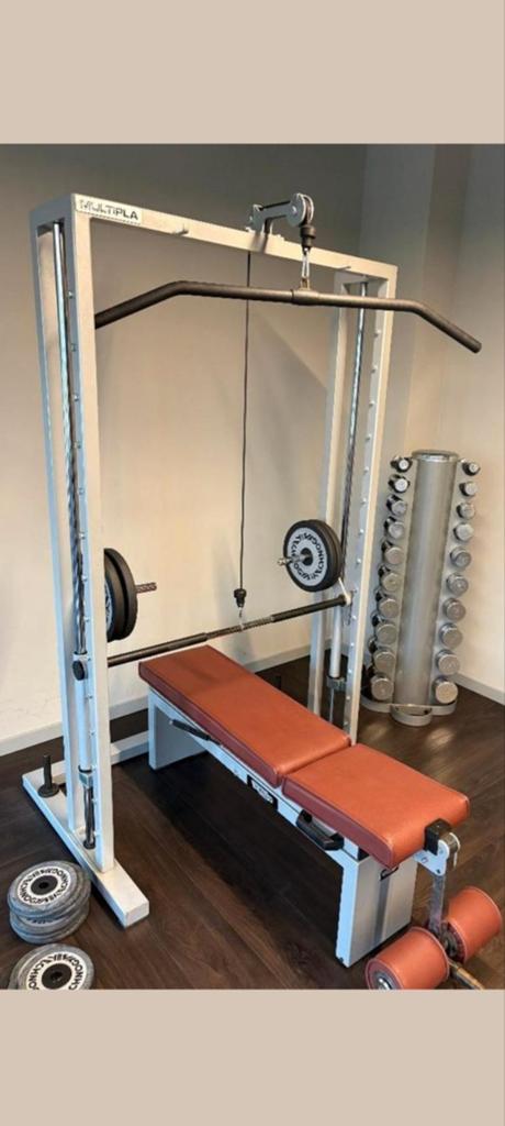 Technogym Multipla Smith machine, Ophalen, Zo goed als nieuw, Benen, Fitnessbank