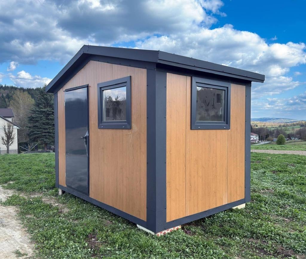 Geïsoleerd Tuinhuis / Kantoorunit van Sandwichpanelen, Tuin en Terras, 200 tot 400 cm, Tuinhuis, 250 tot 500 cm, Nieuw