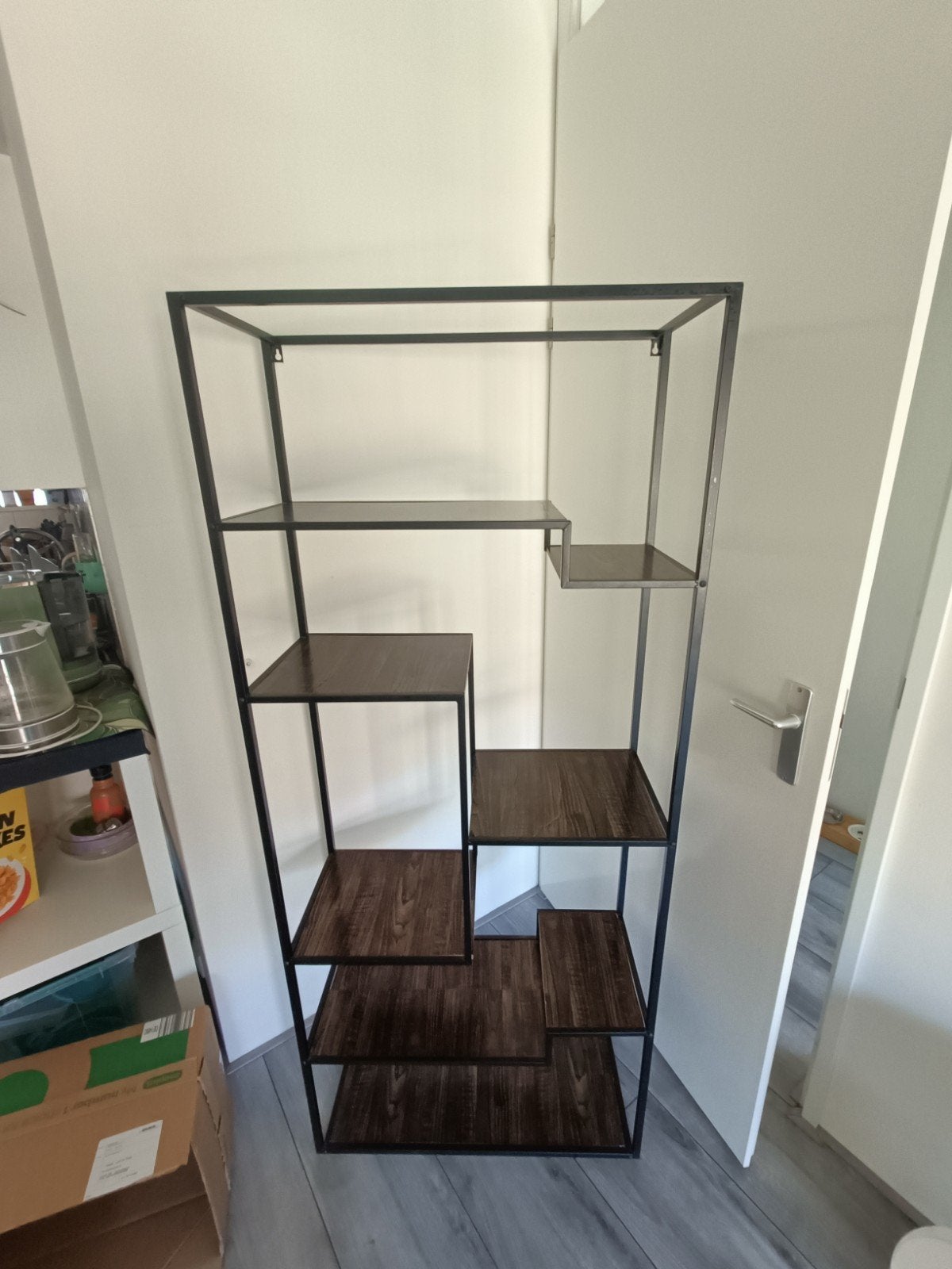Metaal + mdf stellingkast, Ophalen, Gebruikt