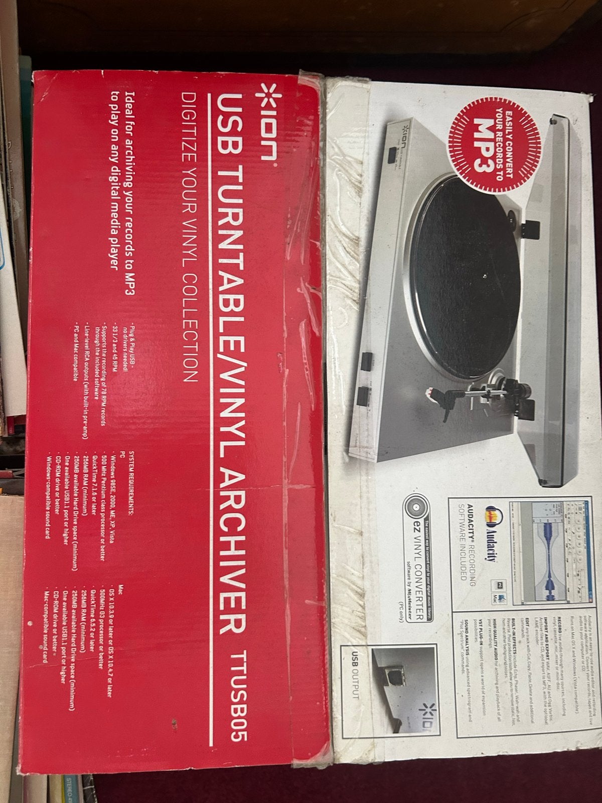 Ion USB Platenspeler/Vinyl Archiver TTUSB05, Nieuw, USB-aansluiting, Platenspeler, Ophalen